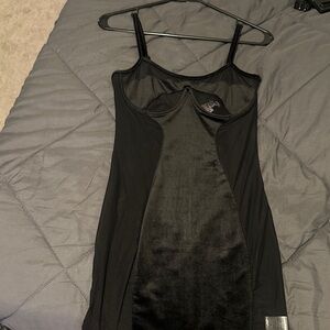 Pitaya Black Velvet & Mesh Dress